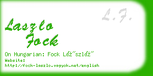 laszlo fock business card